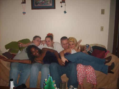 No Big Party Needed - Bringing in the New Year with just a few friends. You don't need a big gathering to have a good time. All you need is good friends to make any occassion special. No matter who drunk they are.