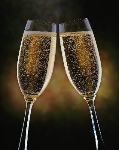 New Years Toast - This is an image of two wine glasses to celebrate new years.