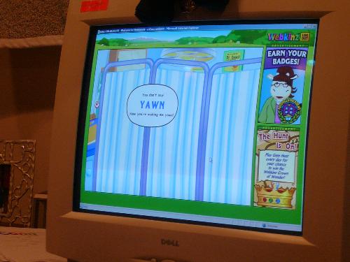 Webkinz - Here is another picture I took of the page my mom was on while she was using this website. A fun and very addicting game with similarities to The Sims.