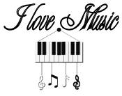 I love music - A cute I love music icon