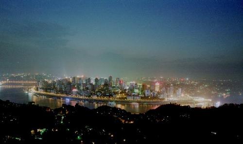 night view of the mountain city-Chongqing - night view of chongqing.