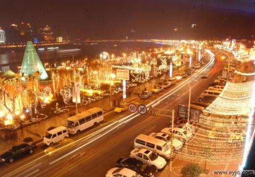night view of Chongqing City - night view of this city