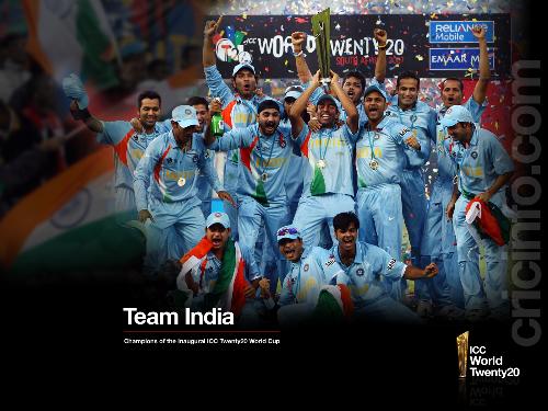 Team india - with the T20 cup