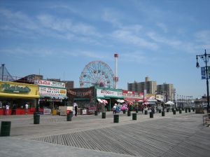 Coney Island - I love visiting the boardwalk on Coney Island and Brighton in Brooklyn. That ferris wheel looks so giant, but it seems so small once you actually ride on it.
