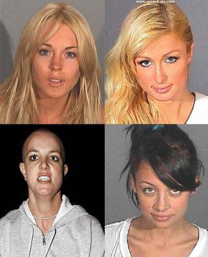 Celebrity Junkies - This is four images of celebrities that have gone bad to worse throughout the years.