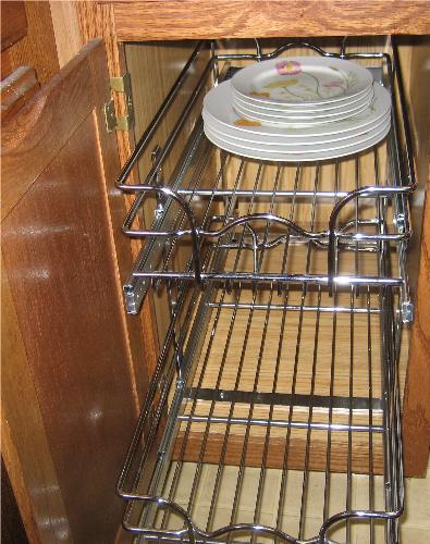 Now we can get into the cabinets better - I promised several myLot friends I'd put a photo up when I finished my cabinet upgrade project, so here it is.