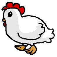 Cute Chicken - A cute cartoon white chicken