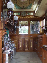 Interior of Romany Caravan - The interior of a Romany Caravan owned by Roger Daltry, lead singer of The Who.