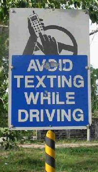 avoid texting while driving - i hope the drivers don't text while driving especially if they have passengers...