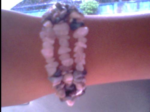 pink jasper and rose quartz - beautiful pink jasper and rose quartz bracelet