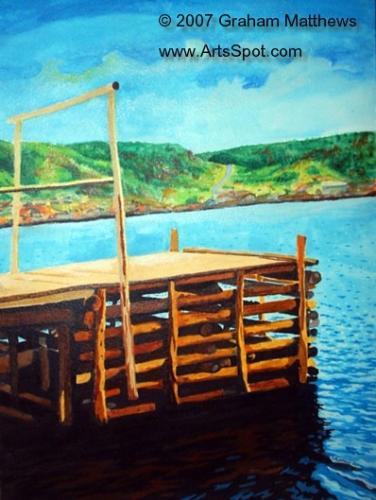 LaScie Pier - ArtsSpot.com - Painting by Graham Matthews at http://www.ArtsSpot.com
