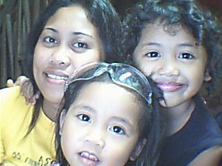 My Sister and my nieces - My elder sister Loida and her daughters Nestle Claire and Neledy April. Taken when they visited us last Christmas