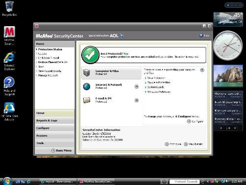 McAfee - McAfee SecurityCenter special edition from AOL