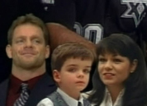 Chris benoit with his wife and son collage  - Chris Benoit with his wife and son collage
