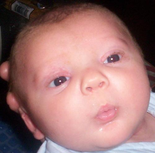 My son - He was really young then. Now hes almost 15 months old and full of energy.