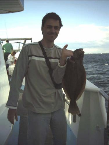 Fishing - My first fishing experience... 2nd prize on the fishing contest (with this big fluke)! Atlantic Ocean, New Jersey, U.S.