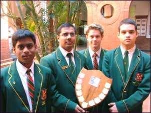 debating - The Seniors: Javan Moodley, Kameel Premhid, Mark Schoeman (best speaker) and Wesley Du Toit.