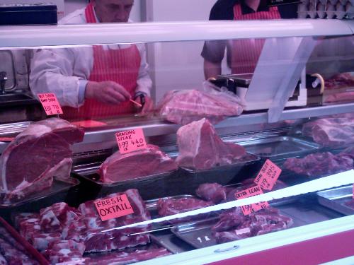 butcher - cuts of meat at a butchers butcher - cuts of meat at a butchers