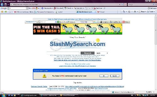 slashmysearch page - Sample of the slashmysearch page.