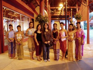 Be Successful - Flo and Deborah amongst Thai beauties at the 'Thailand Journey into History Extravaganza Show'.