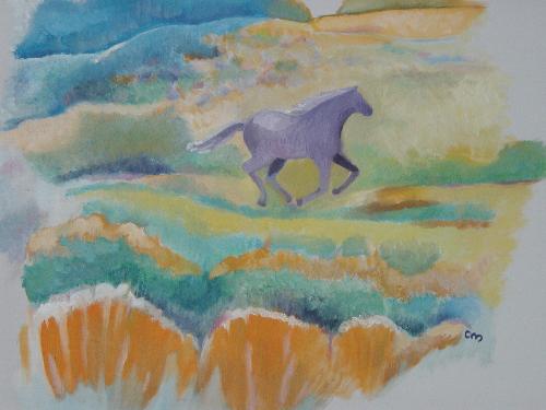 The Purple Horse - This is a water colour I did. The Horse represents me and freedom enjoying everything the world around me has to offer.