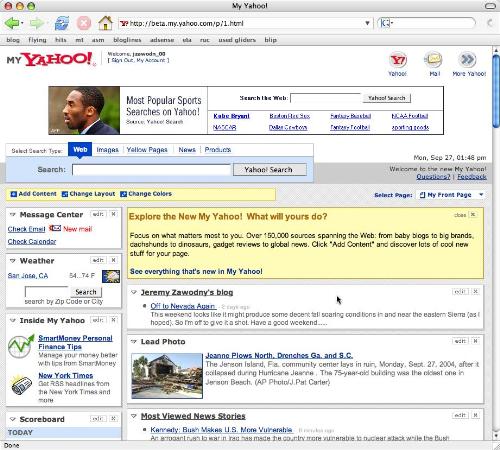 Yahoo! - This is an image demonstration when surfing the net on Yahoo.