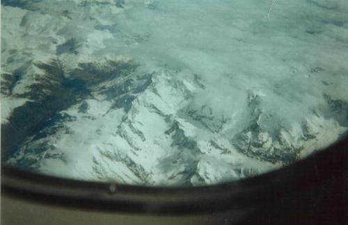 alps from aereo - going to London from Trieste