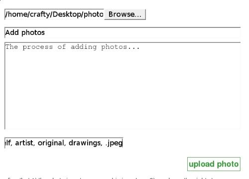 Photo part 2 - Now the photo is ready for uploading into MyLot's system....