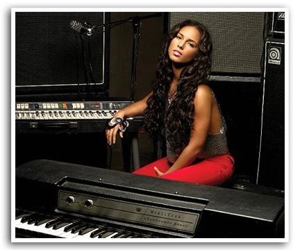 Popular Song - This is an image of Alicia Keys and her popular new song that is out is called 'No One'.