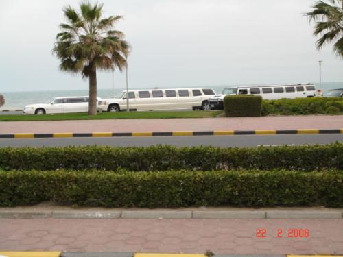 Hummer Limousine - Hummer Limousine on the shore's of Persian Gulf in Kuwait.