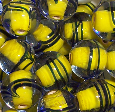 Bee Beads - Though I have never used any of these lampwork beads yet, I know I will find a place for them because in a funny sort of way they are cute and remind me of Bumble Bees!