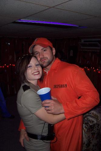 My prisioner for life. - My hubby and I on Halloween.