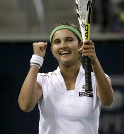 sania mirza - sania mirza after winning a match