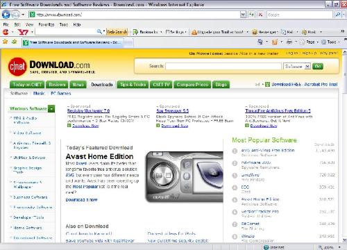 I love download.com - This is my image of surting the website www.download.com