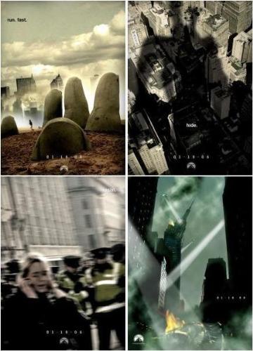 Cloverfield 1-18-08 - This is an image of the four different images of the movie Cloverfield.