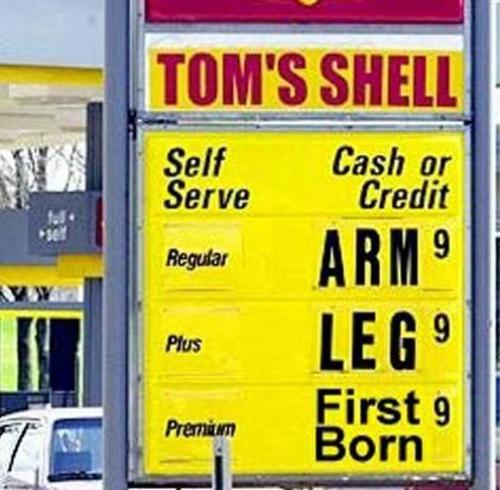 Expensive Gas Prices - This is an example of how ridiculous gas prices have increased.