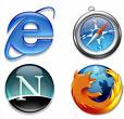 Browsers - Several Types of webrowsers in use to view websites.