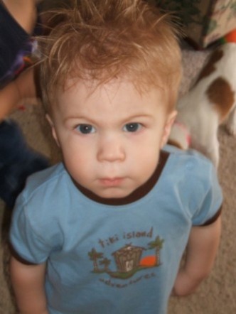 my little model - my adorable son posing