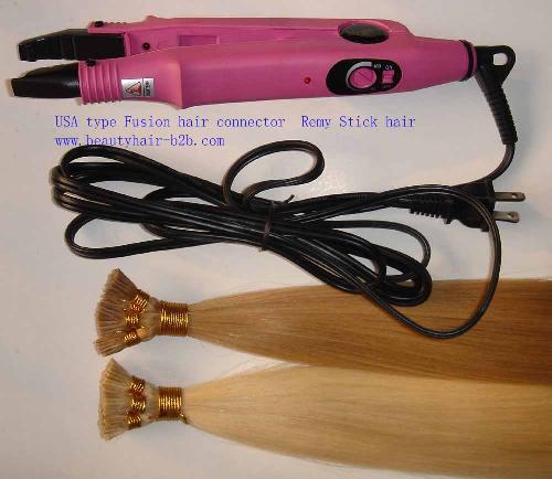 Hair Extension Iron and Hair - Hair Extension Iron and Hair