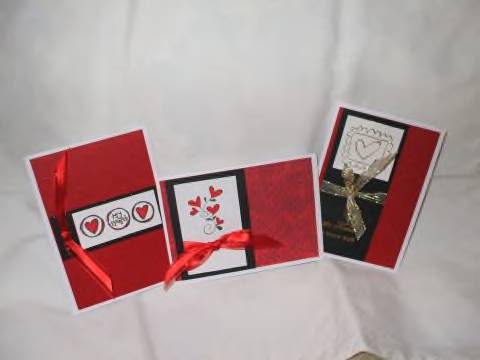 Valentines for the troops - Hand stamped card for Valentines day for the troops.