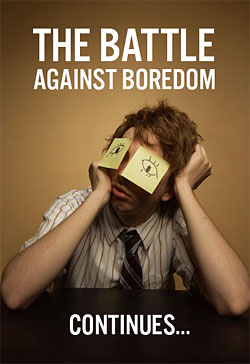 Battling against boredom - This is an image of a person battling against boredom.