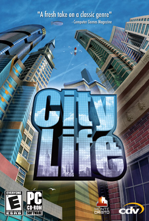 city life main cover - This is the original city life promo picture, the one that comes in the packaging. Newer editions would either be the World edition and the Deluxe edition which basically adds some more elements into the game like new structures.