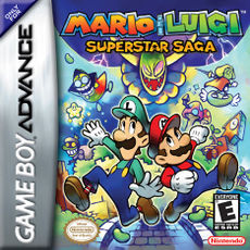 mario and luigi cover - Package photo and Mario and Luigi Superstar Saga. This is the 1st Mario game where Luigi really joins Mario to save Princess Peach and defeat enemies. Lots of fancy moves and very funny moments in the game. It's a really good rpg!