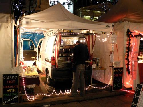 coffee van - it's also a coffee shop, i like it. cool!