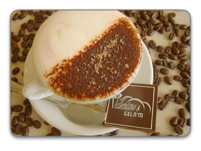 coffee - topped with chocolate...