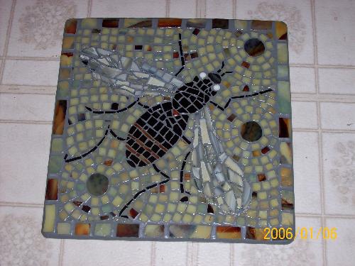 'fly on the wall - First mosaic project.