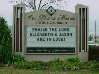 church sign - church sign Jason and Elizabeth church sign - church sign Jason and Elizabeth