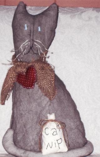 snicketty - A primitive cat that i handmade that's antiqued.