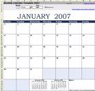 January 2007 Calendar - Calendar, Jan. of 2007