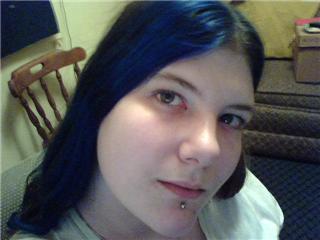 finished product. - this is me after the blue was put into my hair.